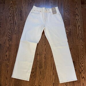 Madewell Cream '90s Straight Jeans